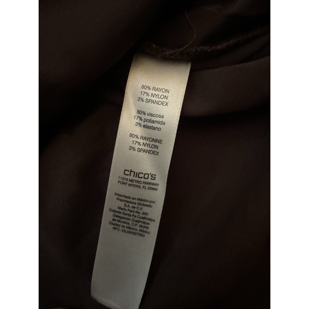 NWT Chico's Utility Vest 3 (XL/16) Rockledge Brown Full Zip Beautician/Barber - Picture 4 of 8